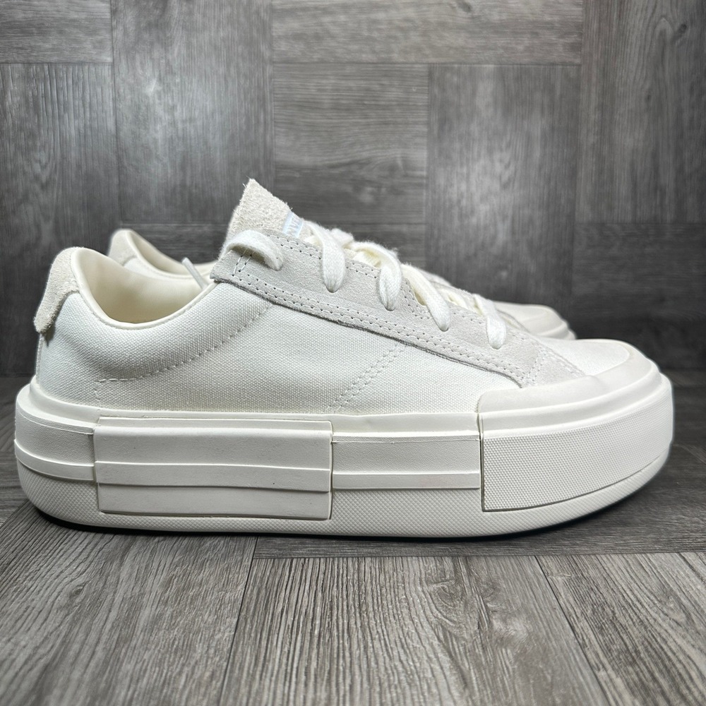 Converse All Star Cruise Platform Women 8.5 Egret White Suede Canvas NEW A08788C